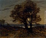 Henri-Joseph Harpignies Paysage Au Clair de Lune painting